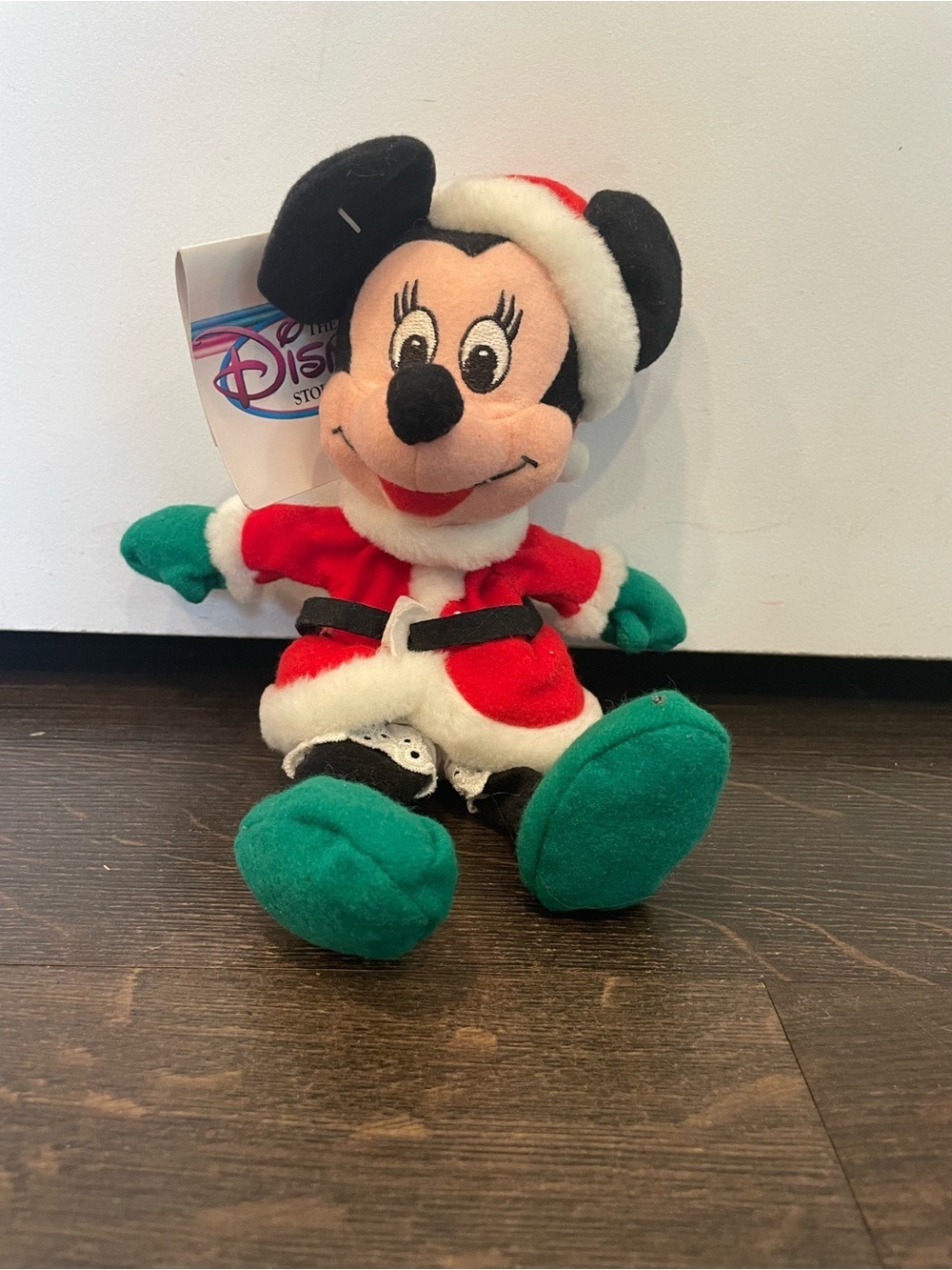 VINTAGE Disney Store Minnie Mouse Santa Claus Christmas Mini Bean Bag Plush